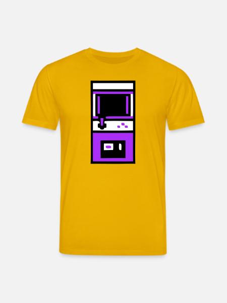 Nostalgic Arcade Automat Gamer - Stanley/Stella CREATOR Unisex Organic T-Shirt - spectra yellow