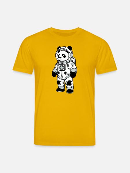 Combinaison spatiale panda bear - T-shirt bio CREATOR Stanley/Stella Unisexe - jaune spectre