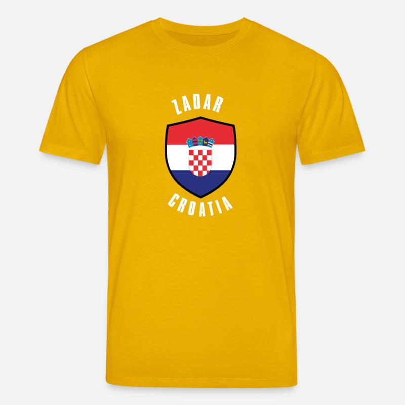Conception du drapeau du bouclier croate - T-shirt bio CREATOR Stanley/Stella Unisexe - jaune spectre