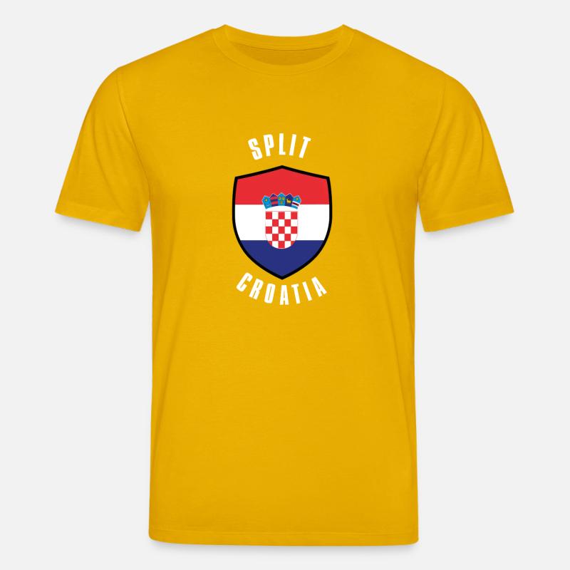 Bouclier de Croatie de Split - T-shirt bio CREATOR Stanley/Stella Unisexe - jaune spectre