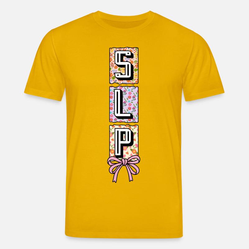 SLP Speech Language Pathology Speech Therapist - Stanley/Stella CREATOR Unisex Organic T-Shirt - spectra yellow