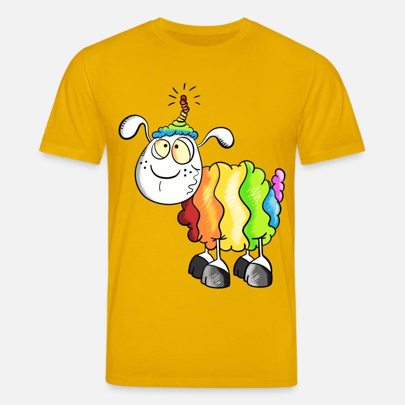 Rainbow Schaf - Stanley/Stella Unisex Bio-T-Shirt CREATOR  - Spektralgelb