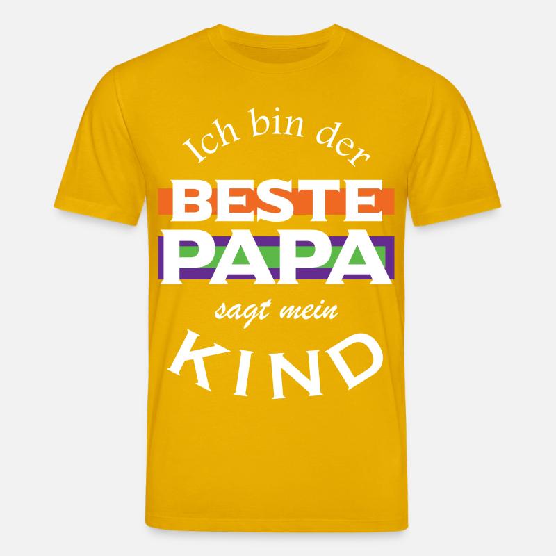 Ich bin der beste Papa - Stanley/Stella Unisex Bio-T-Shirt CREATOR  - Spektralgelb