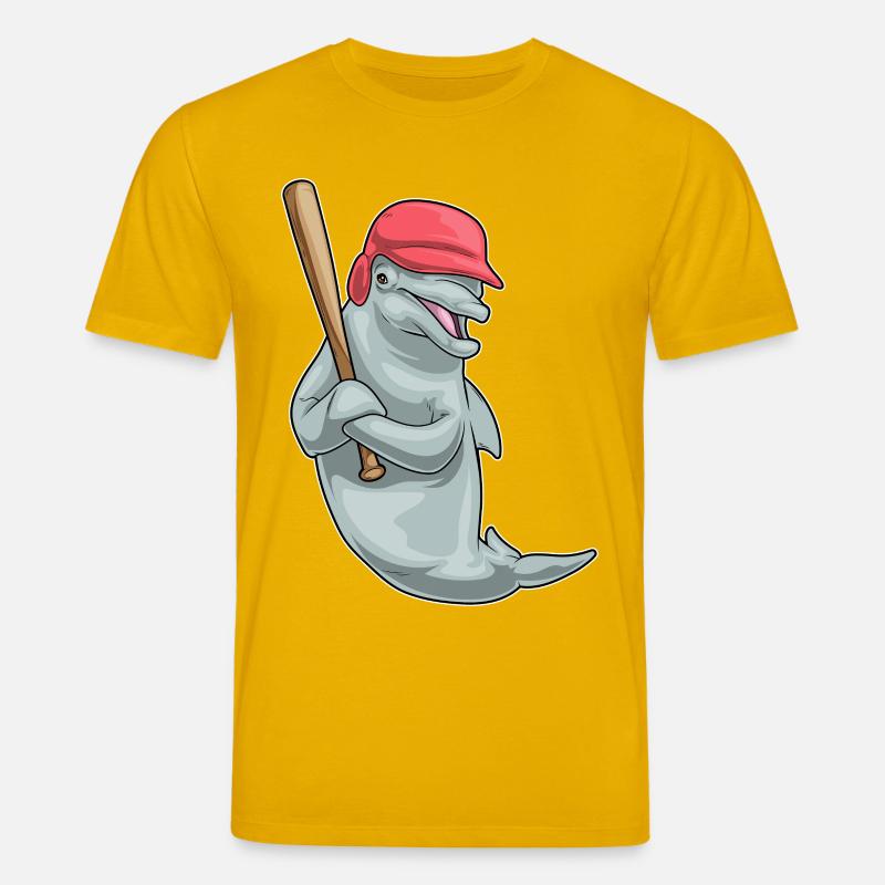 Batte de baseball Dolphin - T-shirt bio CREATOR Stanley/Stella Unisexe - jaune spectre