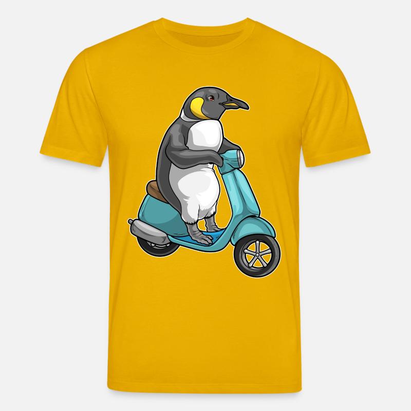 Pinguin Motorroller - Stanley/Stella Unisex Bio-T-Shirt CREATOR - Spektralgelb