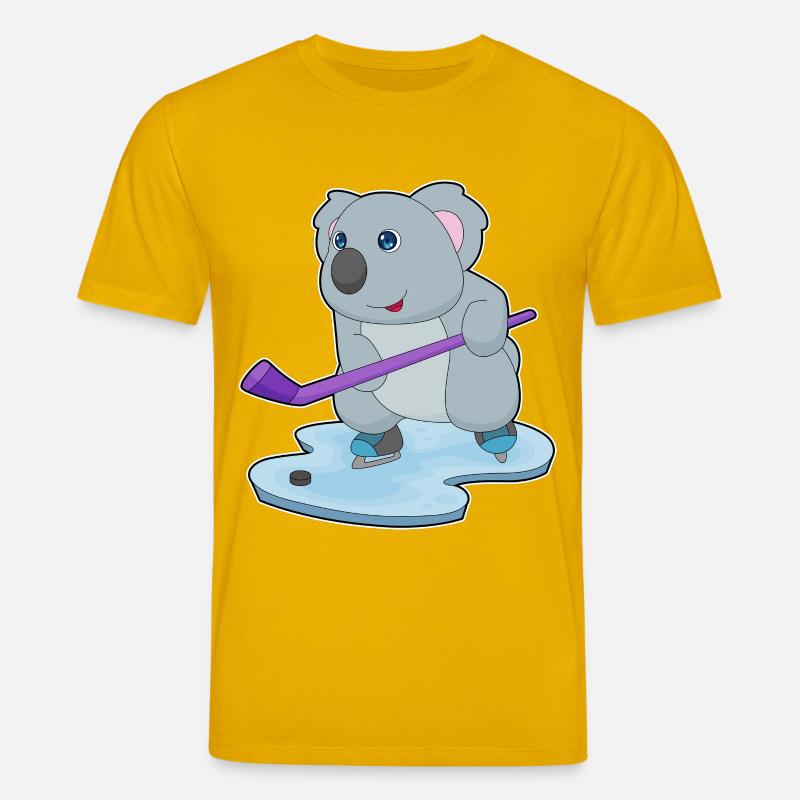 Koala Eishockey Eishockeyschläger - Stanley/Stella Unisex Bio-T-Shirt CREATOR - Spektralgelb