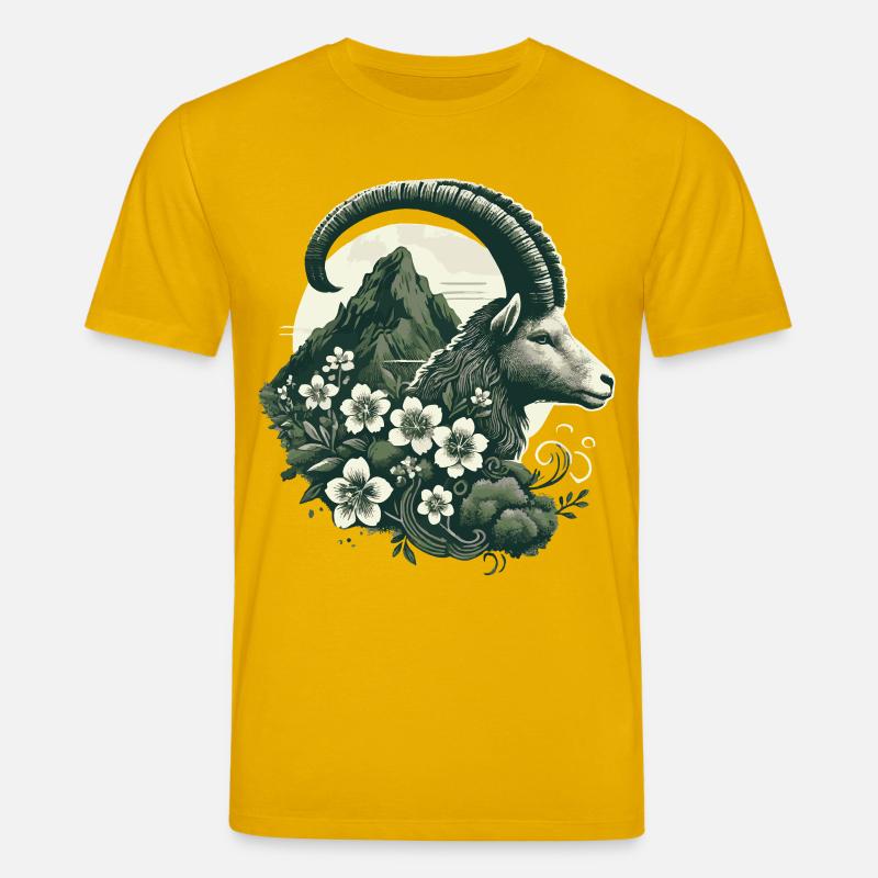 Steinbock Sternzeichen - Bergziege Astrologie - Stanley/Stella Unisex Bio-T-Shirt CREATOR  - Spektralgelb