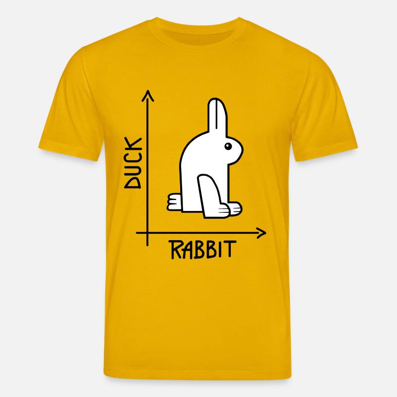 Ente oder Kaninchen Optische Täuschung - Stanley/Stella Unisex Bio-T-Shirt CREATOR  - Spektralgelb
