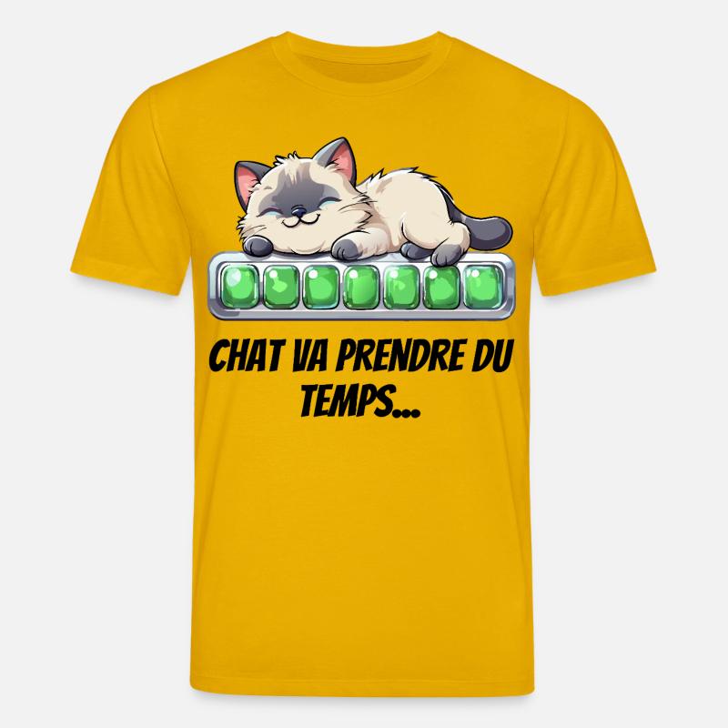 Katze wird Zeit brauchen - süßes Kätzchen - Stanley/Stella Unisex Bio-T-Shirt CREATOR  - Spektralgelb
