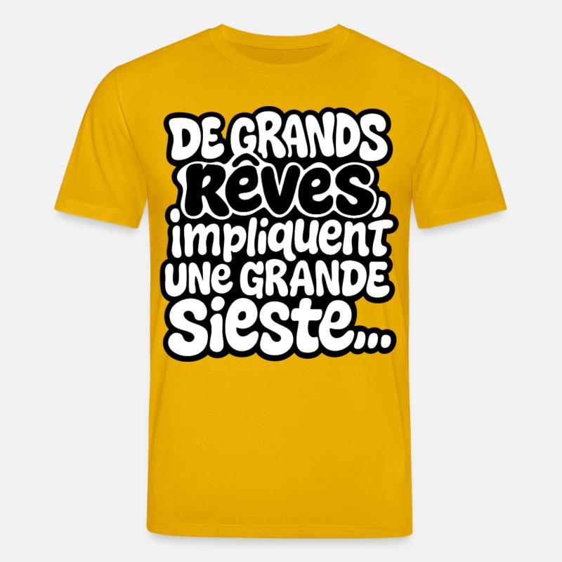 Große Träume beinhalten ein großes Nickerchen - Stanley/Stella Unisex Bio-T-Shirt CREATOR  - Spektralgelb