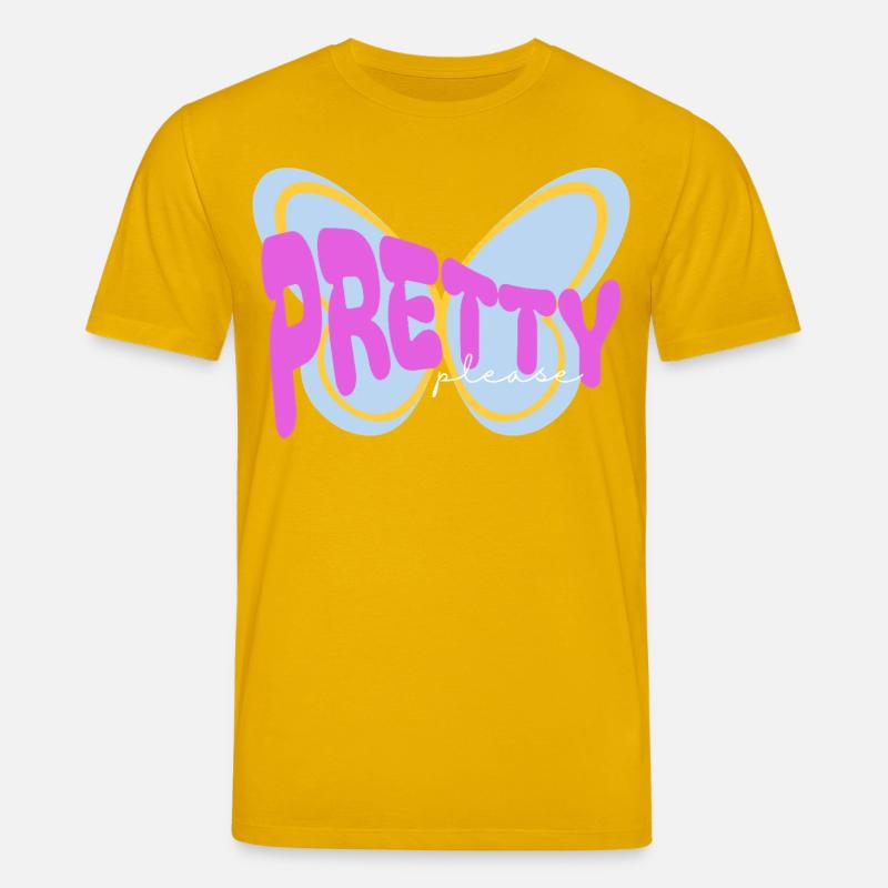 "Pretty please" sarkastisches Print Design - Stanley/Stella Unisex Bio-T-Shirt CREATOR - Spektralgelb