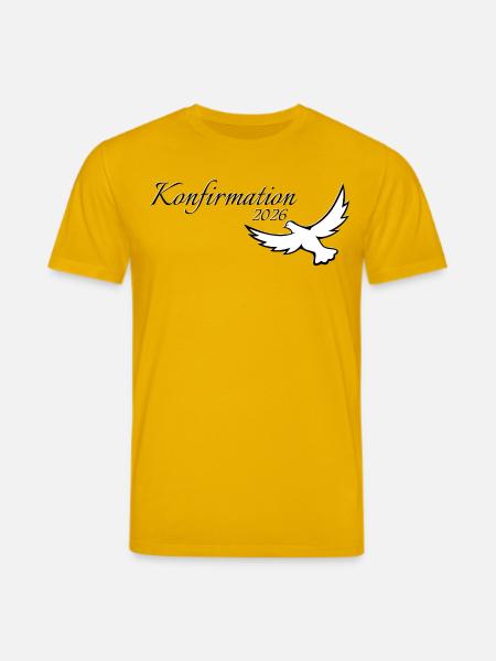 Konfirmation 2026 Geschenkideen Taube auffliegend - Stanley/Stella Unisex Bio-T-Shirt CREATOR - Spektralgelb