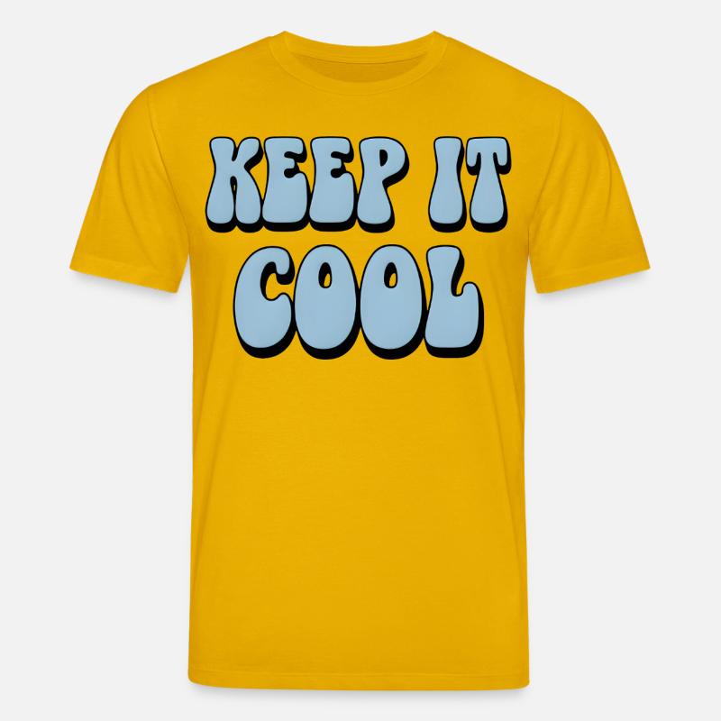 Halten Sie es cool Bubble Text - Stanley/Stella Unisex Bio-T-Shirt CREATOR  - Spektralgelb