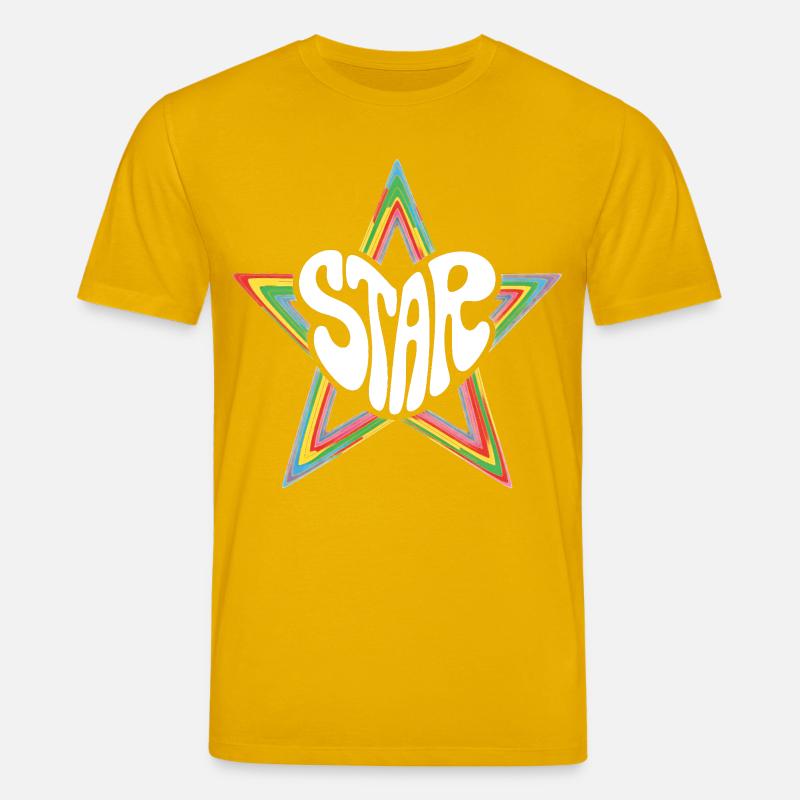 Space Star Psychedelischer Regenbogen - Stanley/Stella Unisex Bio-T-Shirt CREATOR  - Spektralgelb