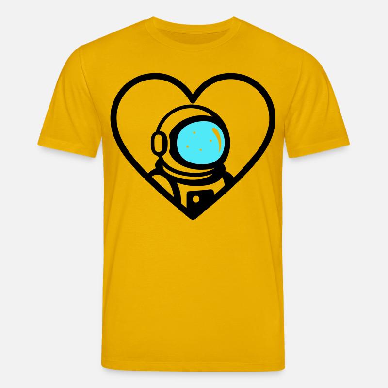 Astronaut Heart Space Cosmo Helm - Stanley/Stella Unisex Bio-T-Shirt CREATOR  - Spektralgelb