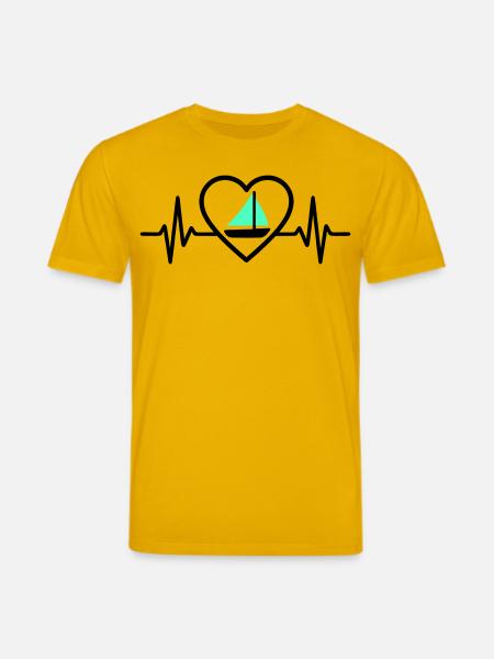 Heart Sailing – Passion Boat - Stanley/Stella CREATOR Unisex Organic T-Shirt - spectra yellow