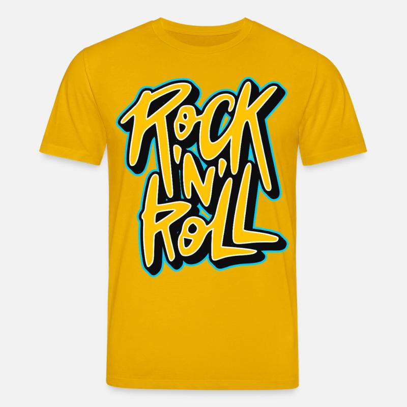 Graffiti Rock 'n' Roll Text-Logo - Stanley/Stella Unisex Bio-T-Shirt CREATOR  - Spektralgelb