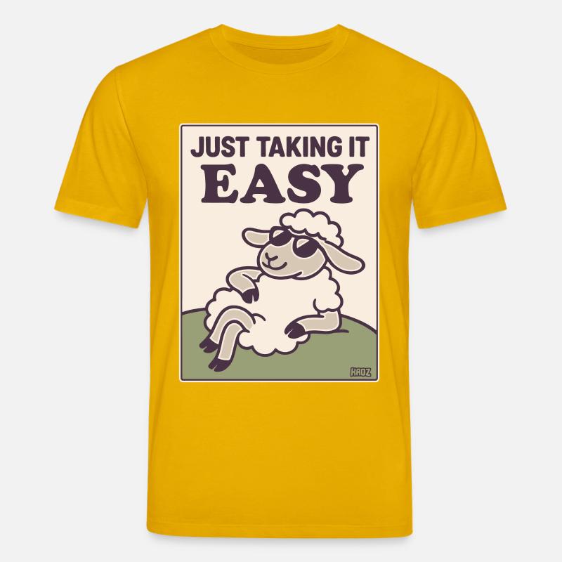 Entspanntes Schaf Einfach Gemütlich - Stanley/Stella Unisex Bio-T-Shirt CREATOR  - Spektralgelb