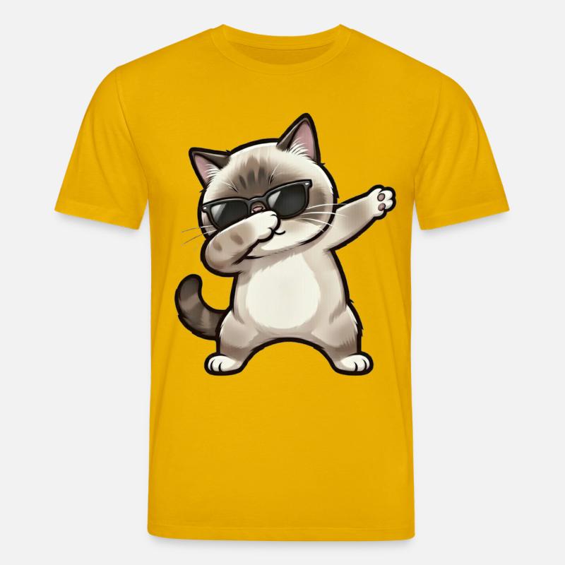Dabbing Ragdoll Katze - Stanley/Stella Unisex Bio-T-Shirt CREATOR  - Spektralgelb