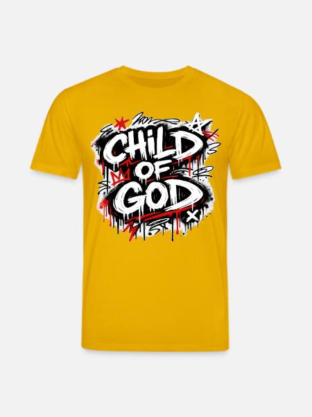 Child of God Graffiti Lettering - Stanley/Stella CREATOR Unisex Organic T-Shirt - spectra yellow