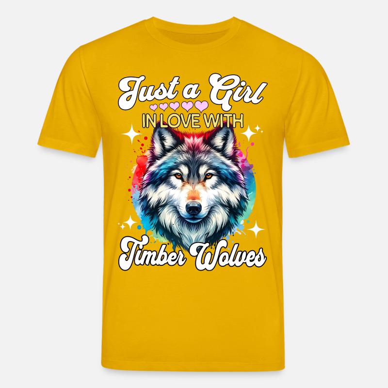 Grauwolf Mädchen Timber Wolf - Stanley/Stella Unisex Bio-T-Shirt CREATOR  - Spektralgelb