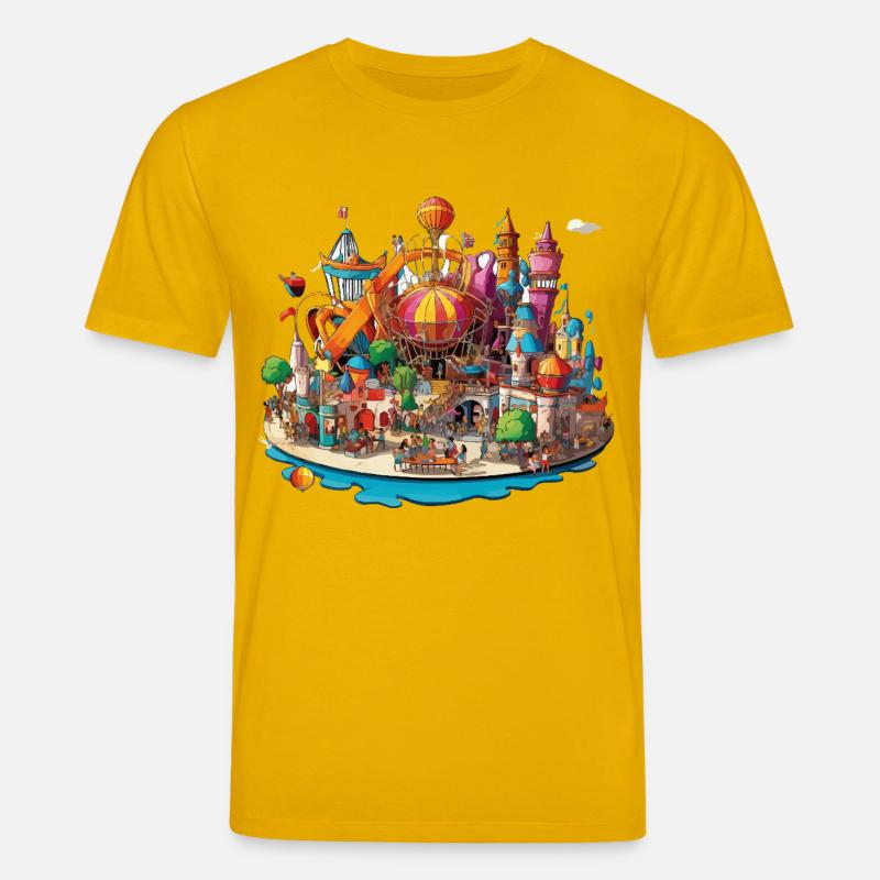 Farbenfrohe Freizeitinsel - Stanley/Stella Unisex Bio-T-Shirt CREATOR  - Spektralgelb