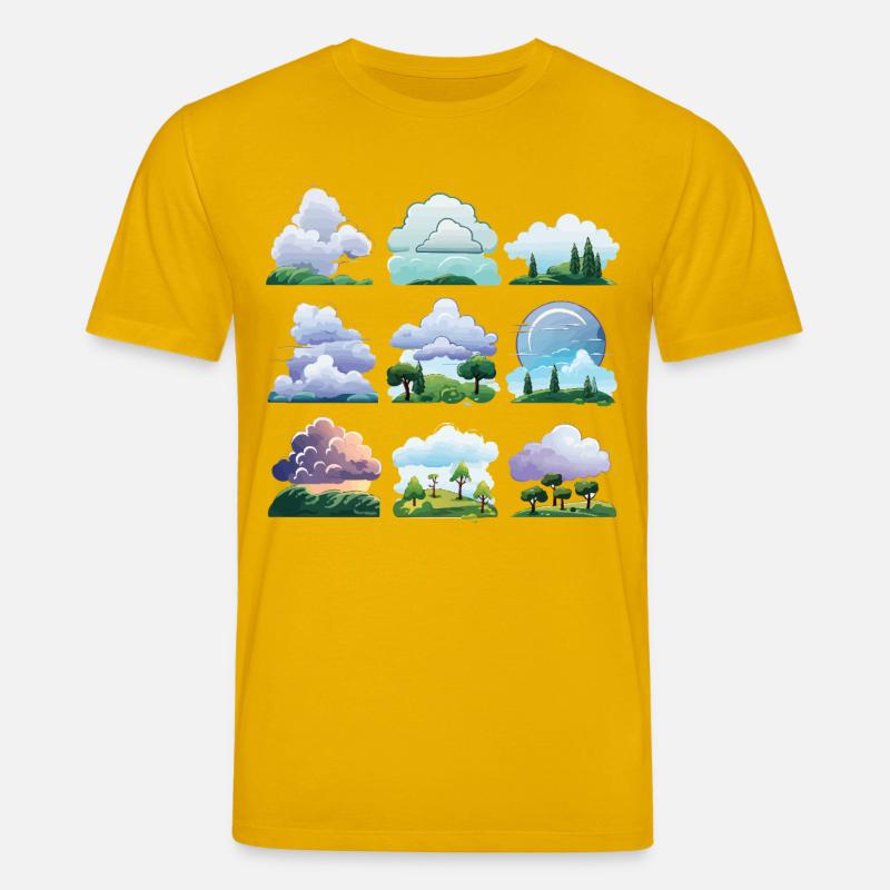 Dessin animé Cloudscapes - T-shirt bio CREATOR Stanley/Stella Unisexe - jaune spectre