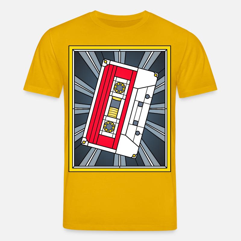 Illustration de cassette en vitrail - T-shirt bio CREATOR Stanley/Stella Unisexe - jaune spectre