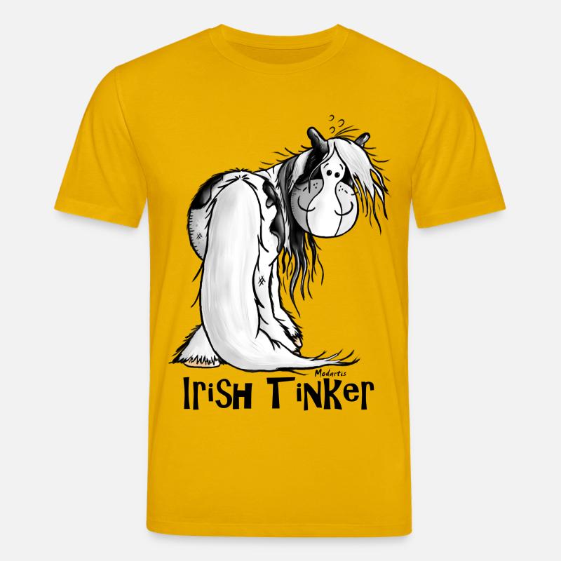 Gypsy Cob - Irish Cob – Pinto – Cheval - T-shirt bio CREATOR Stanley/Stella Unisexe - jaune spectre