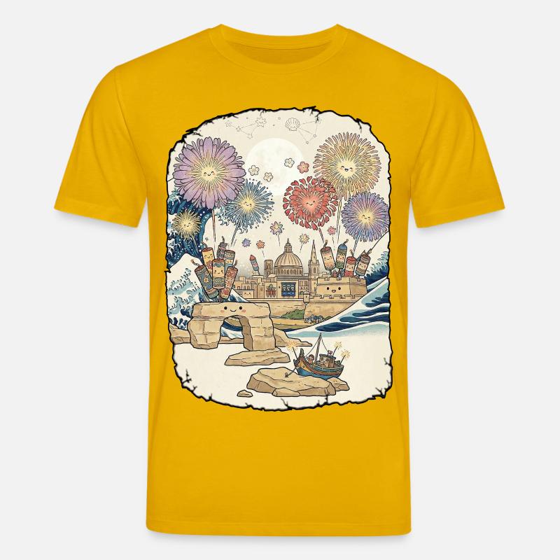 Malte Pyro Pyro Fireworks Kawaii - T-shirt bio CREATOR Stanley/Stella Unisexe - jaune spectre