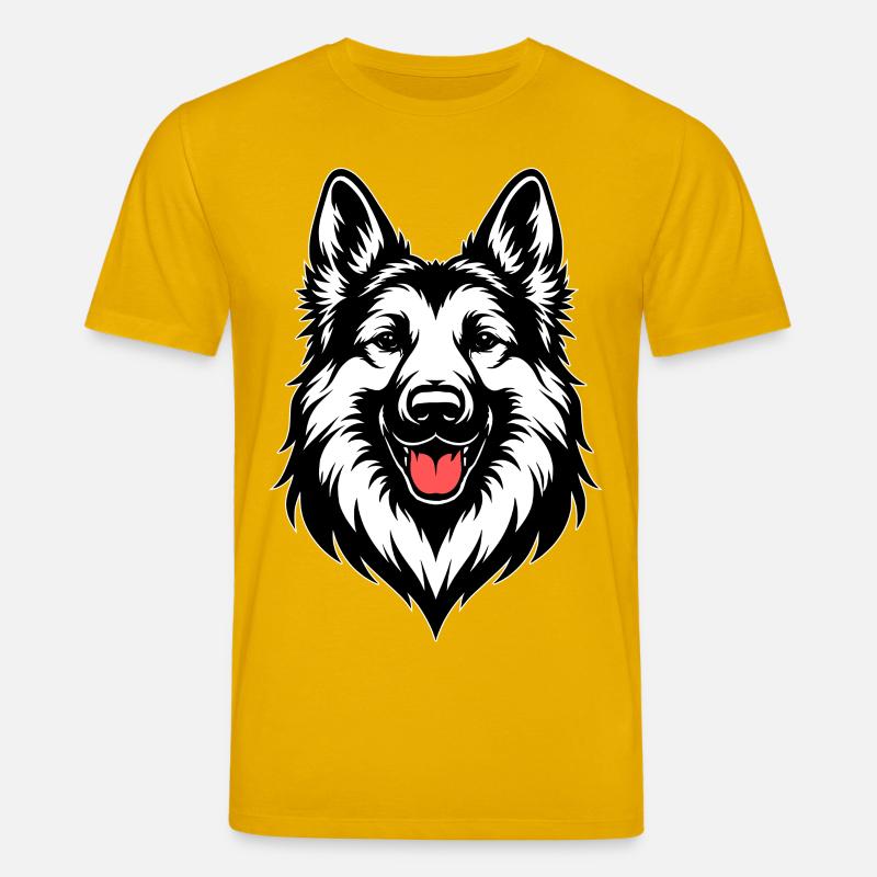 Deutscher Schäferhund Design - Stanley/Stella Unisex Bio-T-Shirt CREATOR  - Spektralgelb