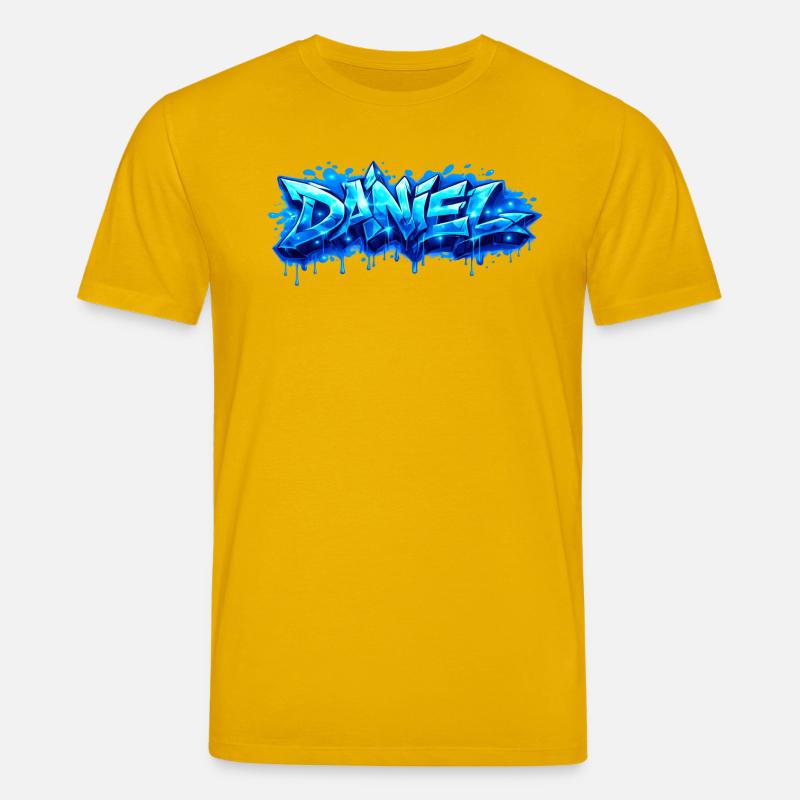 Graffiti DANIEL Name Geschenk Ideal druckbar - Stanley/Stella Unisex Bio-T-Shirt CREATOR  - Spektralgelb