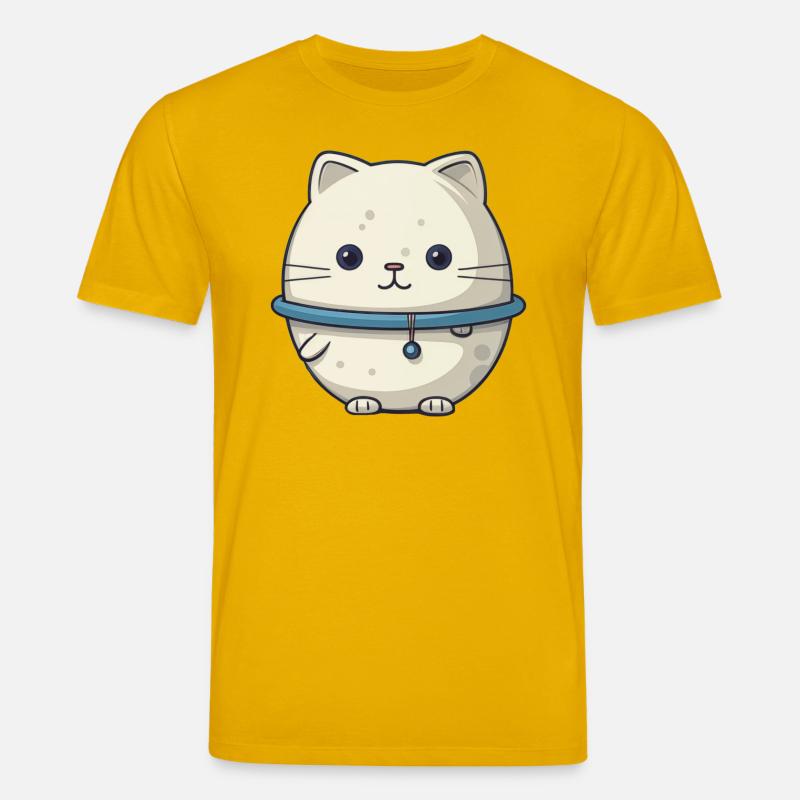 Illustration de chat de l’espace - T-shirt bio CREATOR Stanley/Stella Unisexe - jaune spectre