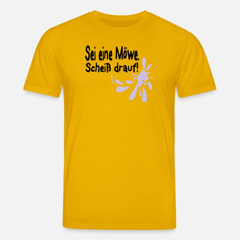 Möwen Scheiß drauf--3 - Stanley/Stella Unisex Bio-T-Shirt CREATOR  - Spektralgelb