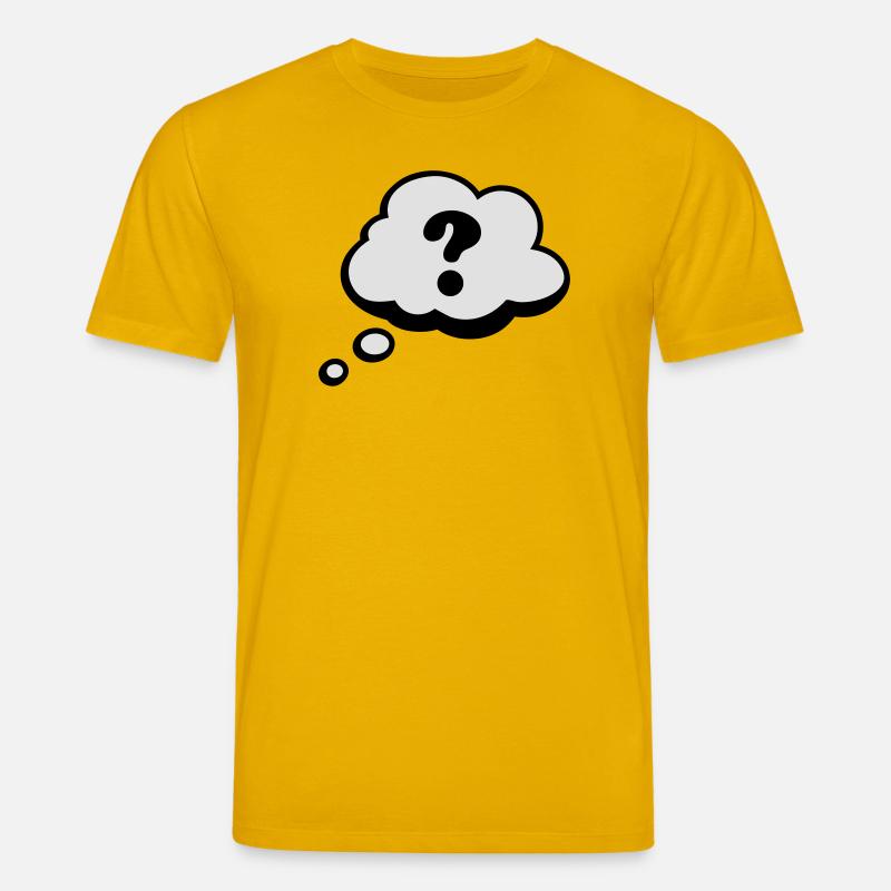 Comic speech bubble question mark - Stanley/Stella CREATOR Unisex Organic T-Shirt - spectra yellow