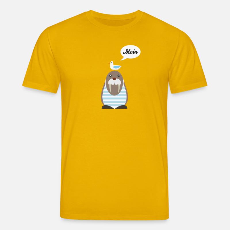 Moin, lion de mer, mouette - T-shirt bio CREATOR Stanley/Stella Unisexe - jaune spectre