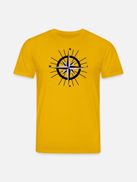 Nautical Compass - Stanley/Stella CREATOR Unisex Organic T-Shirt - spectra yellow