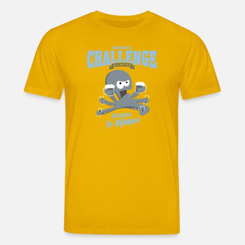 drinking challenge accepted - release the kraken - Stanley/Stella Unisex Bio-T-Shirt CREATOR  - Spektralgelb