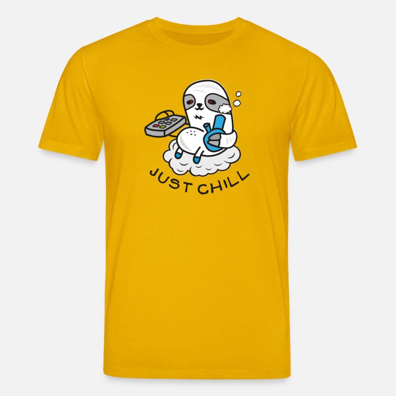 Sloth Sloth Sloth - Comic Drawing - Bong - Stanley/Stella CREATOR Unisex Organic T-Shirt - spectra yellow