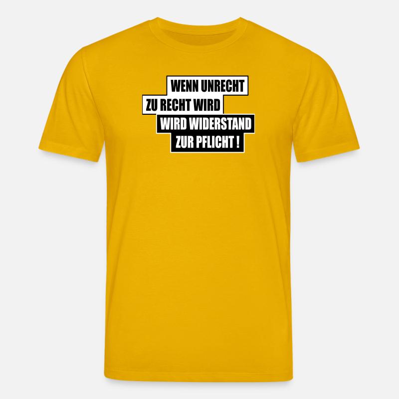 WENN UNRECHT ZU RECHT WIRD - Stanley/Stella Unisex Bio-T-Shirt CREATOR  - Spektralgelb