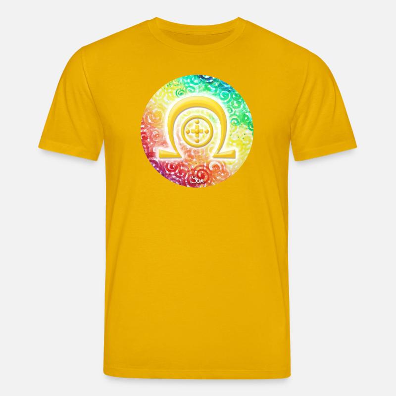 Regenbogen-Dimensionssymbol Heilung - Sonja Ariel - Stanley/Stella Unisex Bio-T-Shirt CREATOR  - Spektralgelb