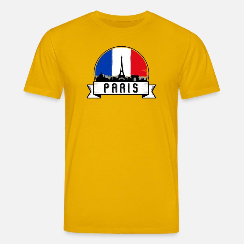 Emblem der Pariser Skyline - Stanley/Stella Unisex Bio-T-Shirt CREATOR  - Spektralgelb