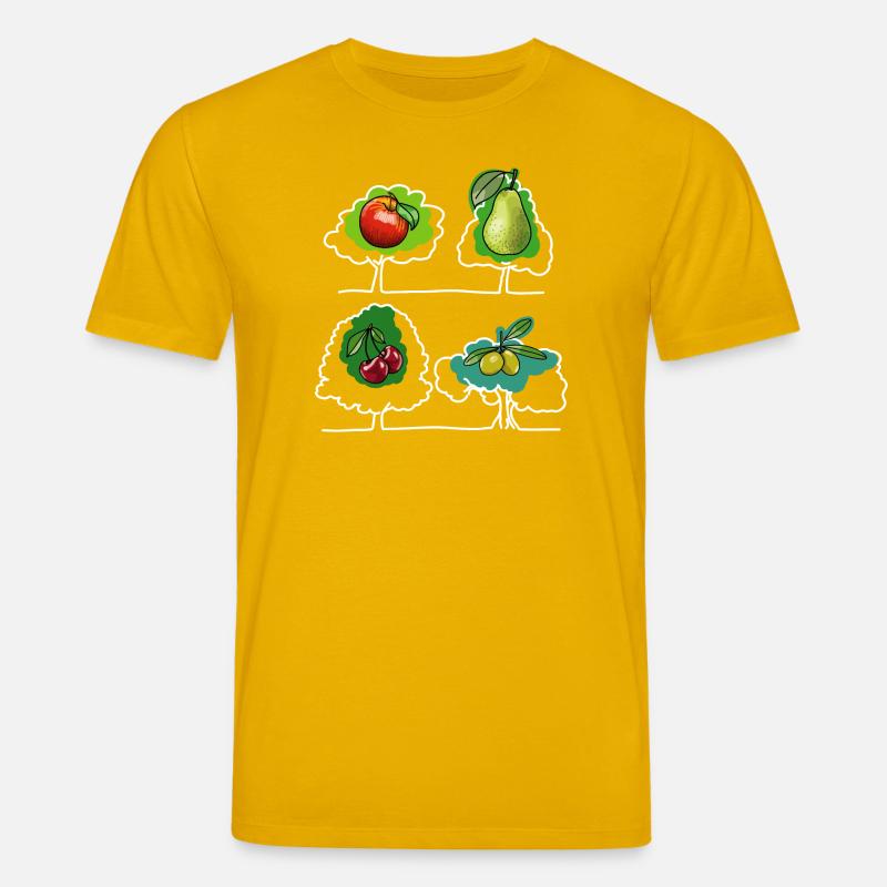 Apfel, Birne, Kirsche - Stanley/Stella Unisex Bio-T-Shirt CREATOR  - Spektralgelb
