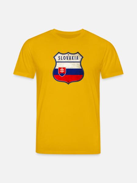 Slowakei Flaggen Wappen Design - Stanley/Stella Unisex Bio-T-Shirt CREATOR  - Spektralgelb
