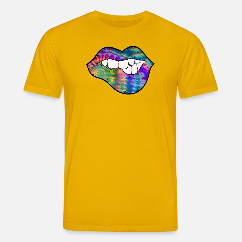groovy Tie Dye Beißlippe - Stanley/Stella Unisex Bio-T-Shirt CREATOR - Spektralgelb