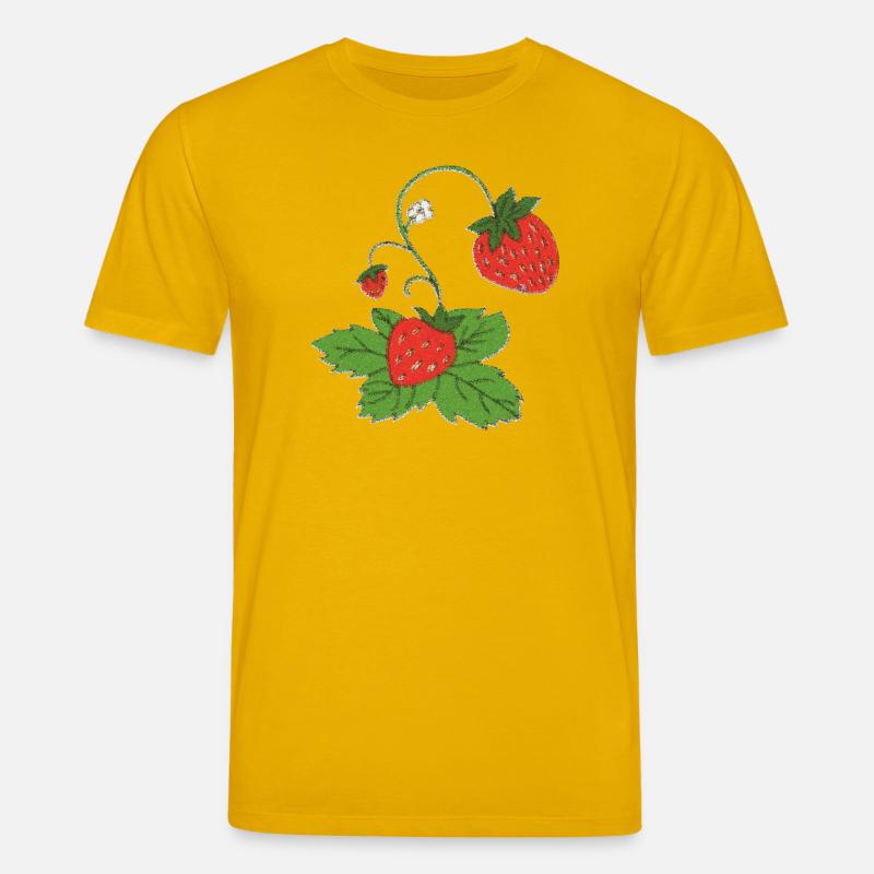 erdbeerpflanze impressionismus - Stanley/Stella Unisex Bio-T-Shirt CREATOR  - Spektralgelb