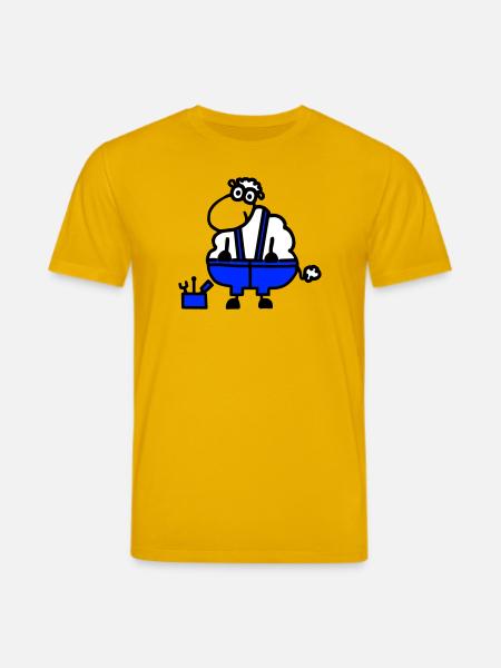 Craftsman's sheep, hero of labor - Stanley/Stella CREATOR Unisex Organic T-Shirt - spectra yellow