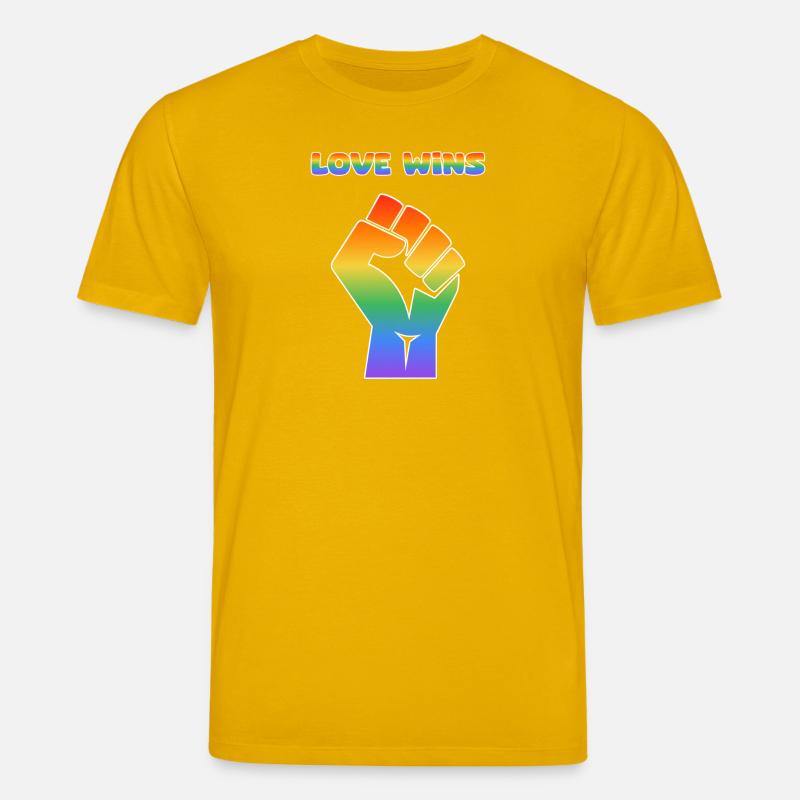 Regenbogenfaust – Liebe gewinnt - Stanley/Stella Unisex Bio-T-Shirt CREATOR  - Spektralgelb