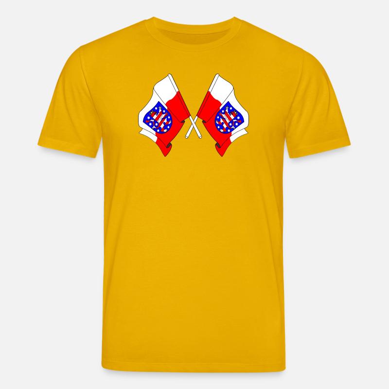 Deux drapeaux traversent la Thuringe - T-shirt bio CREATOR Stanley/Stella Unisexe - jaune spectre