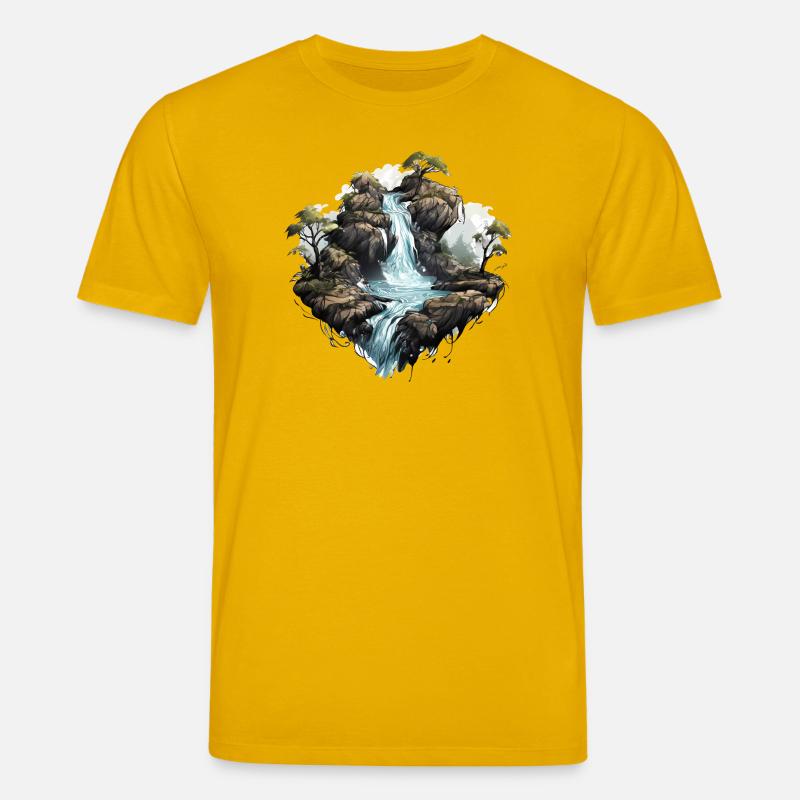 Wasserfall 01 - Stanley/Stella Unisex Bio-T-Shirt CREATOR  - Spektralgelb